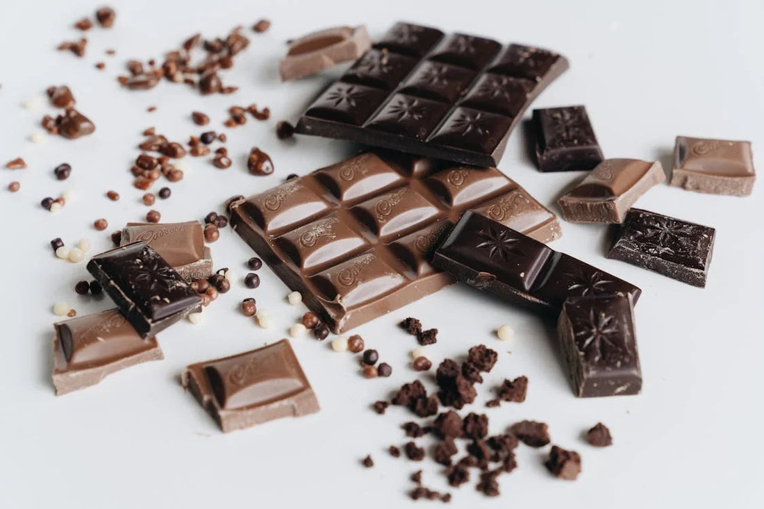 barras de diferentes tipos de chocolate 