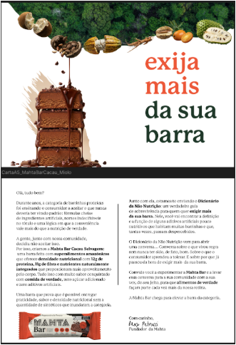 Carta Exija Mais da Sua Barra A5