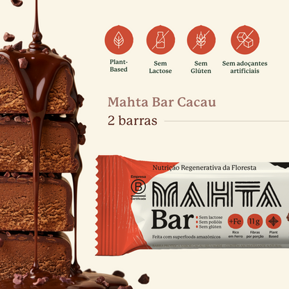 KIT 2 Mahta Bar Cacau + 2 Mahta Bar Açaí