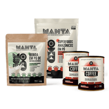 2 Mahta Coffees (220g) + 1 Leite de Castanha (600g) + 1 Superfood (840g)