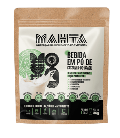Amostra Leite de castanha em Pó 12g - Dose única